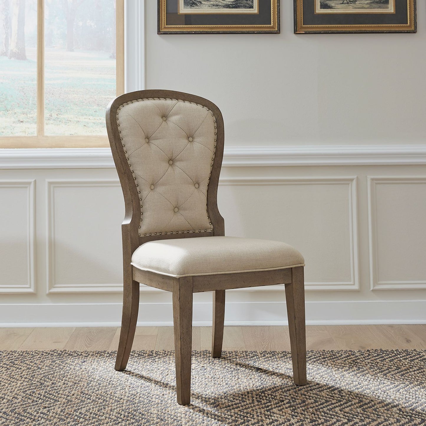 Americana Farmhouse - Uph Tufted Back Side Chair