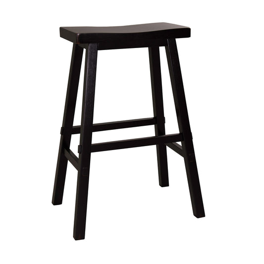 Creations - 30 Inch Sawhorse Barstool - Black (RTA)