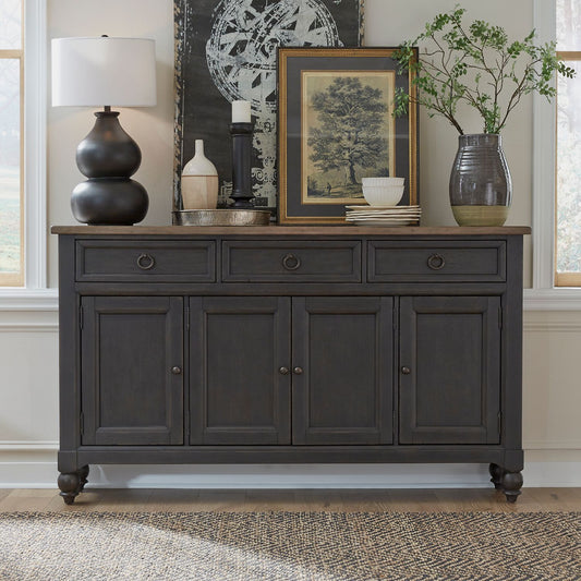 Americana Farmhouse - Hall Buffet- Black