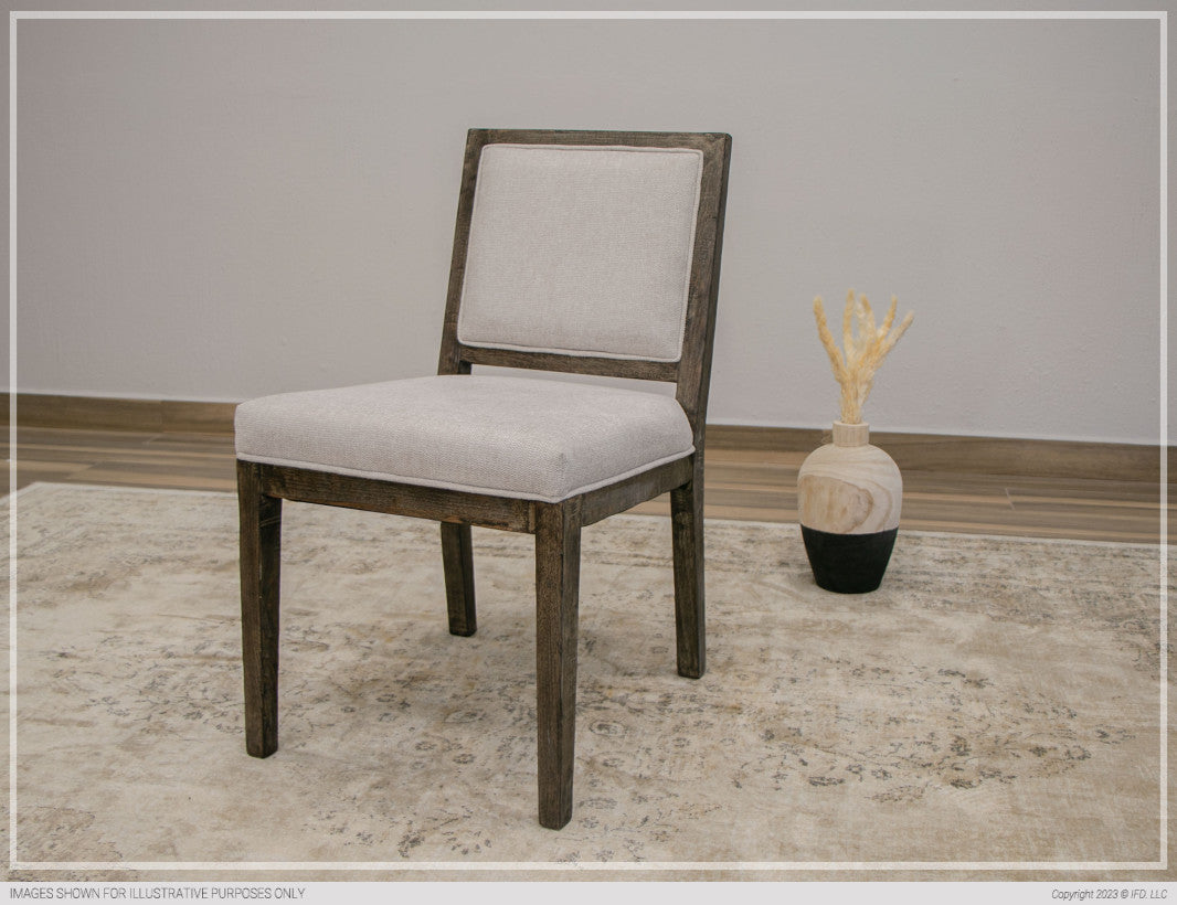 Upholstered Chair, beige fabric