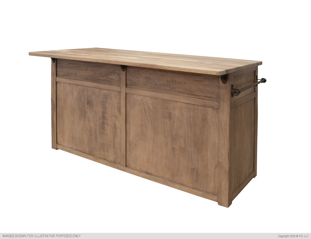 Kitchen Island w/ 4 Doors & 2 Drawers