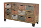 Console w/12 Numbered Drawers, Multicolor Finish