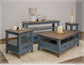 2 Drawers, Sofa Table Blue