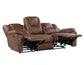 Katrine Manual Reclining Sofa, Brown