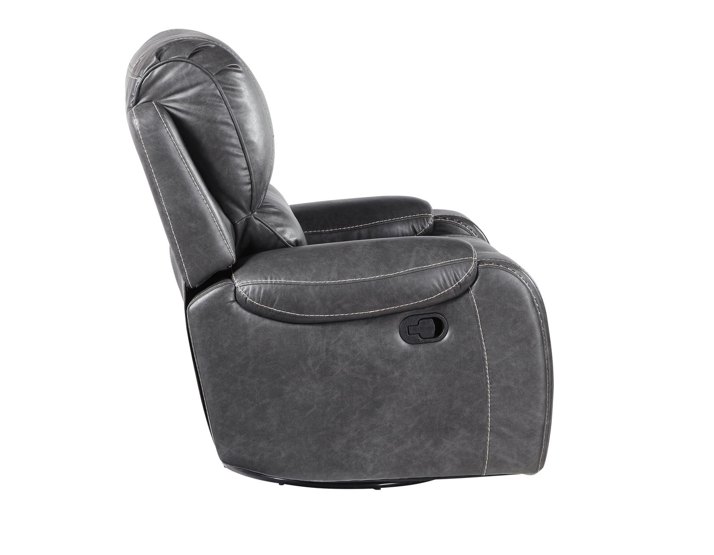 Keily Manual Swivel Glider Recliner, Grey