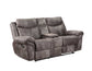 Nashville Manual Glider Recliner Console Loveseat, Grey