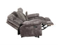 Nashville Manual Glider Recliner Console Loveseat, Grey