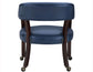 Game Table and Chairs, Tournament, 6-Piece, Navy