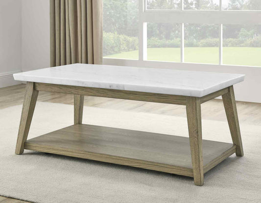 Vida Marble Top Cocktail Table w/Casters