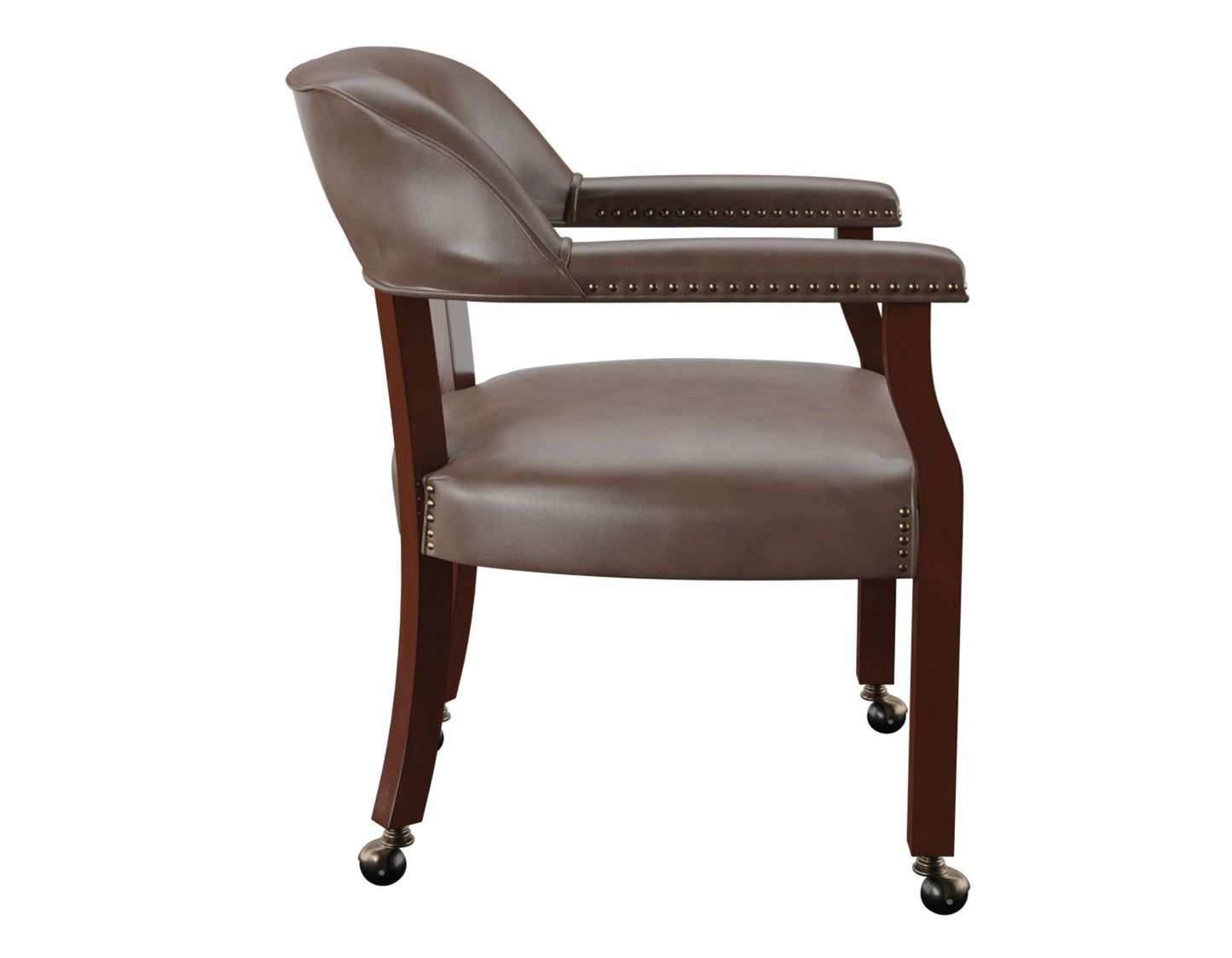 Tournament Arm Chair w/Casters – Brown