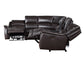 Alexandria Leather 6-Piece Power Reclining Set, Chocolate