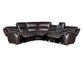 Alexandria Leather 6-Piece Power Reclining Set, Chocolate