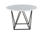 Ramona White Marble Top 44 inch Round Dining Table