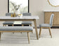 Vida Gray Dining Bench