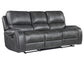 Keily Manual Reclining Sofa w/Dropdown Table, Grey