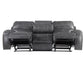 Keily Manual Reclining Sofa w/Dropdown Table, Grey