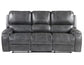 Keily Manual Reclining Sofa w/Dropdown Table, Grey