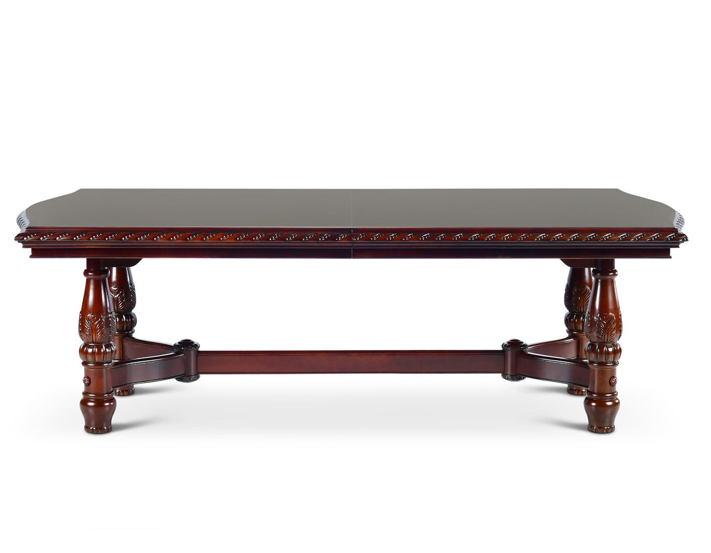 Antoinette 96-120 inch Pedestal Dining Table w/24" Leaf