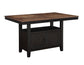 Bermuda 60-80" Storage Counter Table with 20" Leaf