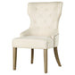 Baney Tufted Upholstered Dining Chair Beige and Rustic Grey