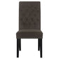 Alana Velvet Upholstered Dining Side Chair Brown (Set of 2)