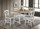 Hollis 5-piece Counter Height Dining Set Brown and White