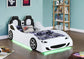 Cruiser Wood Twin LED Car Bed White