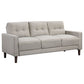 Bowen 3-piece Upholstered Track Arm Tufted Sofa Set Beige