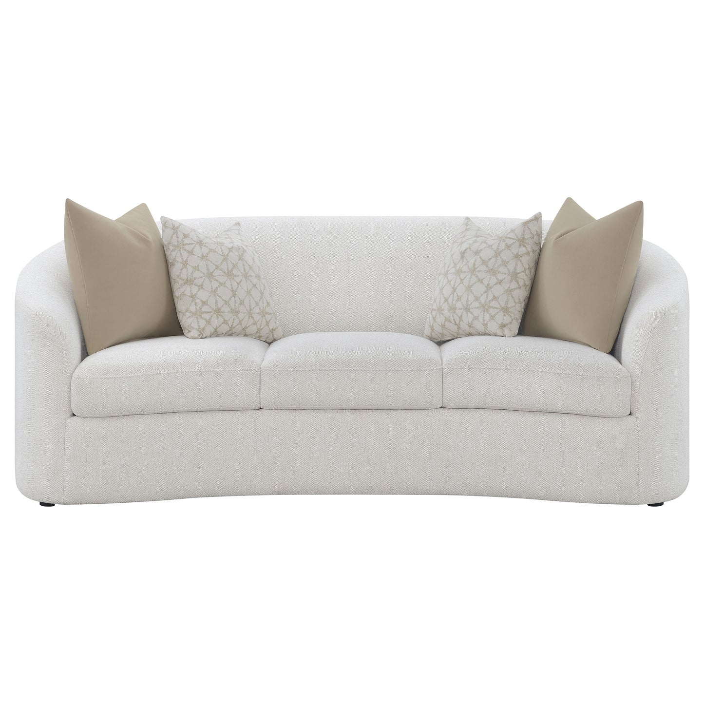 Rainn 2-piece Boucle Upholstered Sloped Arm Sofa Set Latte