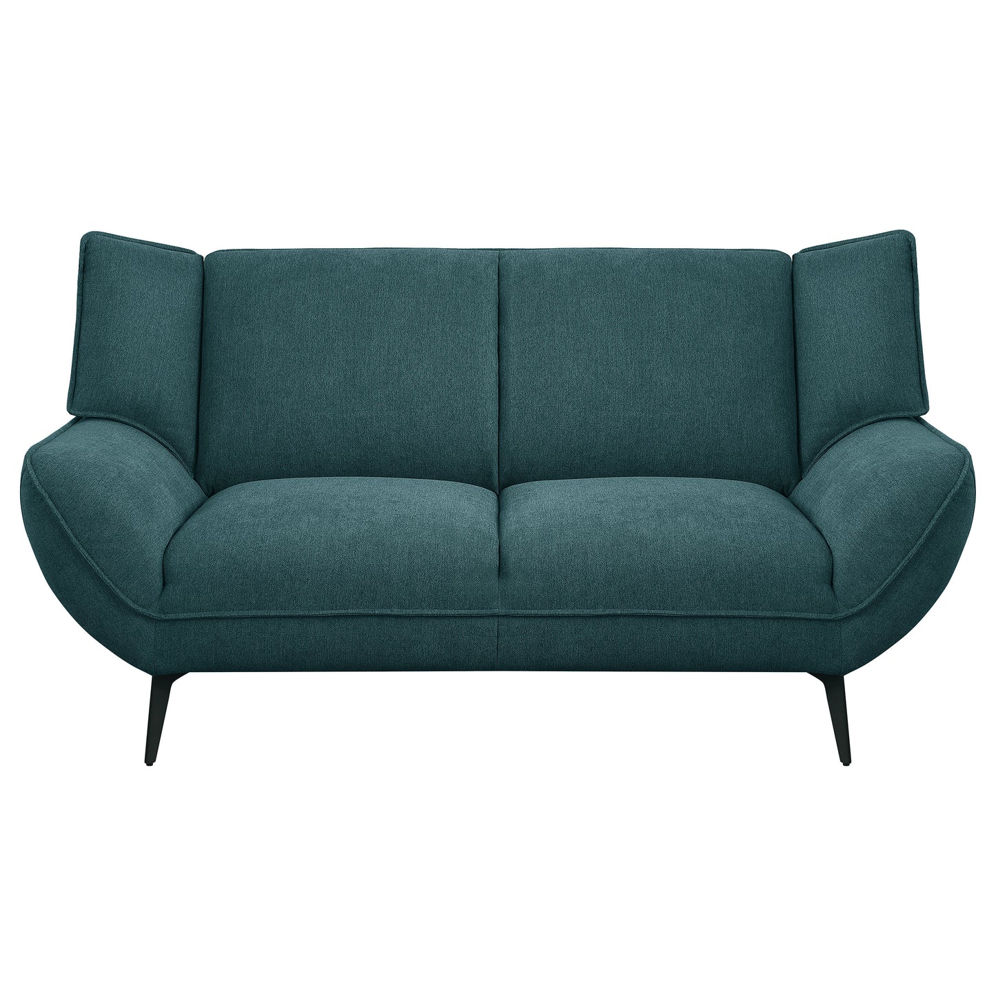 Acton 2-piece Upholstered Flared Arm Sofa Set Teal Blue