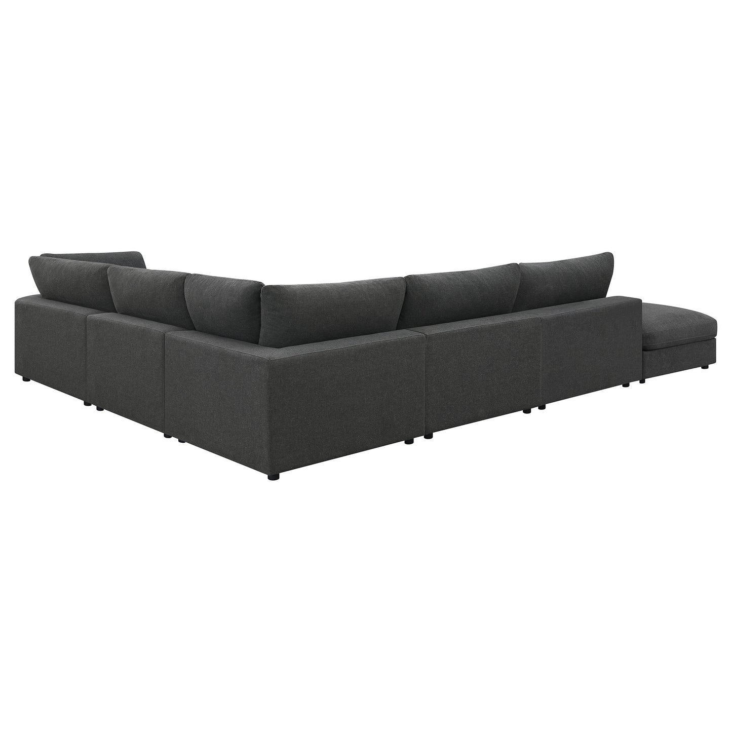 Serene 6-piece Upholstered Modular Sectional Sofa Charcoal