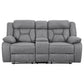 Higgins 2-piece Upholstered Motion Reclining Sofa Set Grey