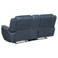 Sloane 3-piece Upholstered Reclining Sofa Set Blue