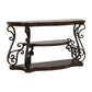 Laney Scrollwork Entryway Sofa Console Table Deep Merlot