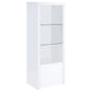 Jude 3-shelf Engineered Wood Media Tower High Gloss White