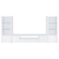 Jude 3-shelf Engineered Wood Media Tower High Gloss White