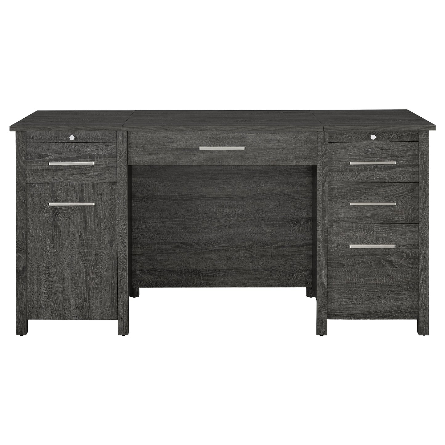 Dylan 60-inch 4-drawer Lift Top Office Desk Weathered Grey