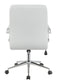 Ximena Upholstered Adjustable Mid Back Office Chair White