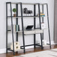 Pinckard 3-piece Ladder Desk and Bookcase Set Grey Stone