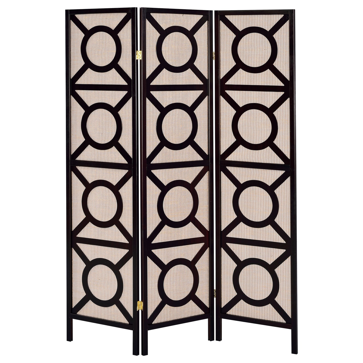 Vulcan 3 Panel Room Divider Folding Shoji Screen Cappuccino