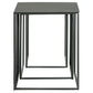 Imez 3-piece Rectangular Metal Nesting Table Set Grey