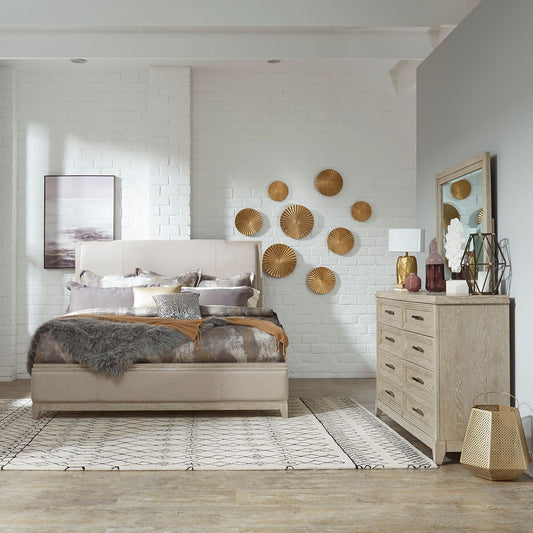 Belmar - Queen Uph Bed, Dresser & Mirror