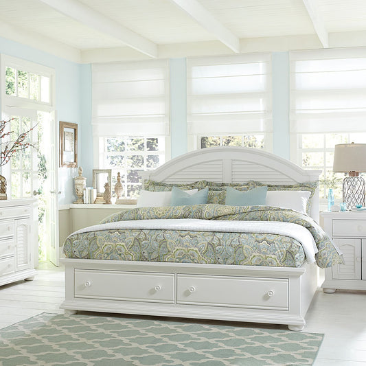 Summer House I - King Storage Bed, Dresser & Mirror, Night Stand