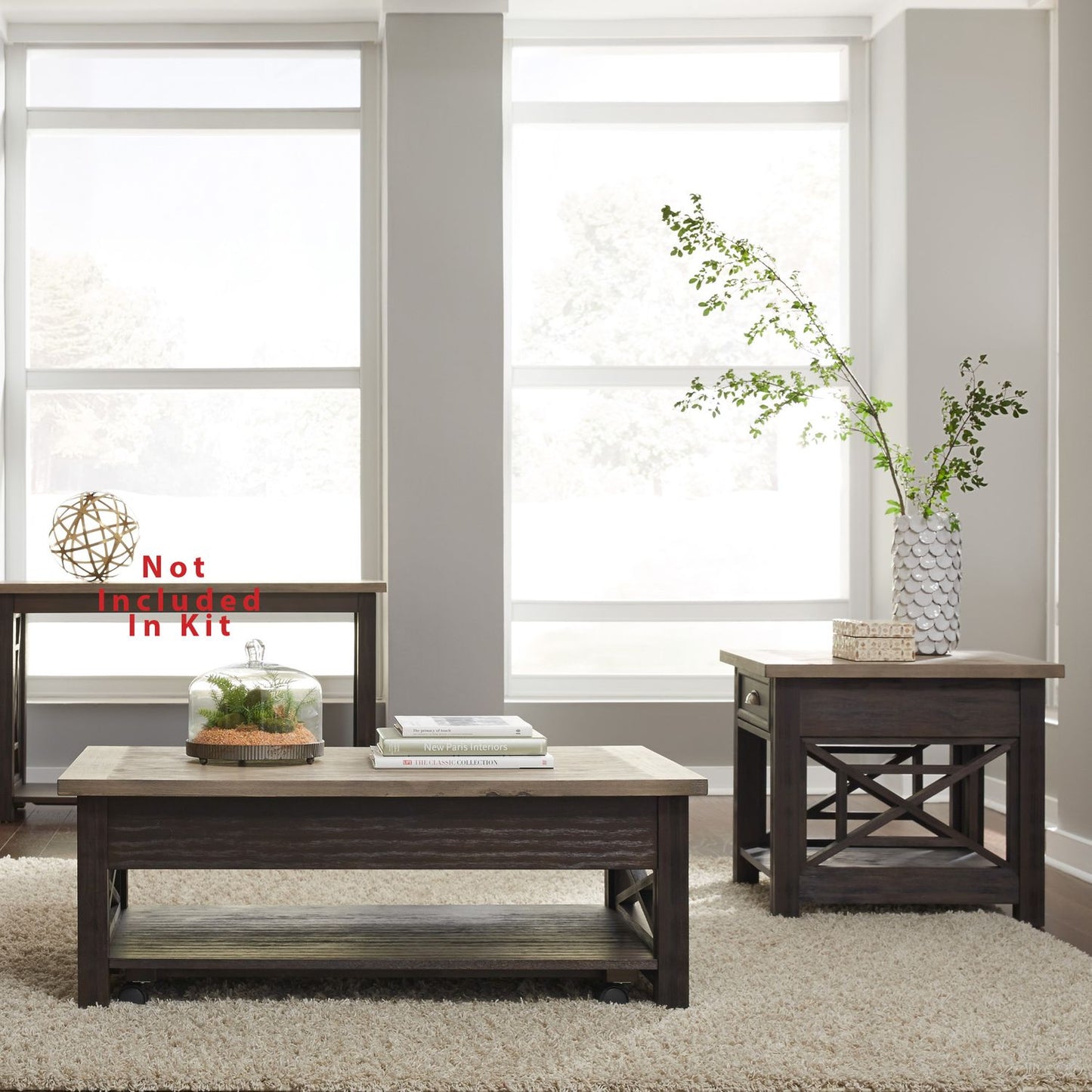 Heatherbrook - Opt 3 Piece Set (1-Cocktail 2-End Tables)