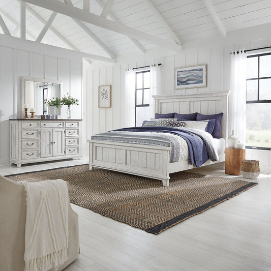 River Place - Queen Panel Bed, Dresser & Mirror