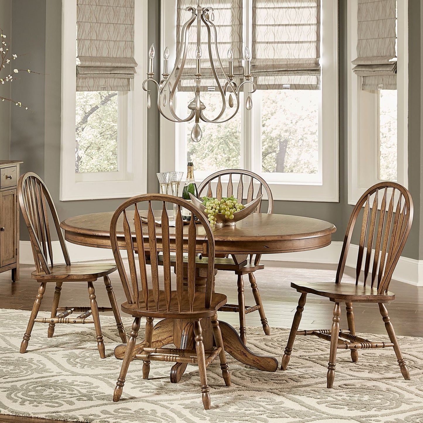 Carolina Crossing - 5 Piece Pedestal Table Set