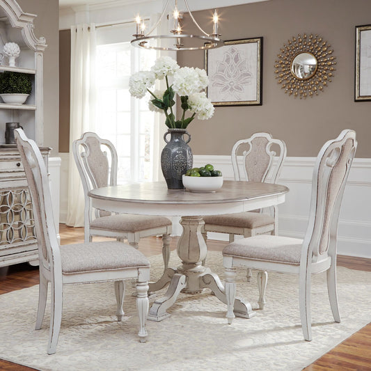 Magnolia Manor - Opt 5 Piece Pedestal Table Set