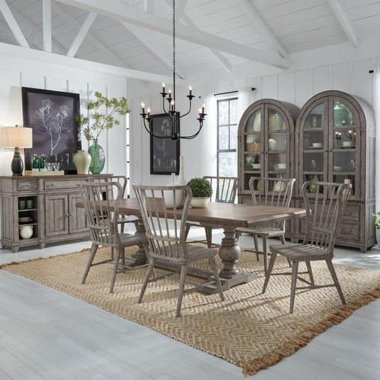 River Place - 7 Piece Trestle Table Set