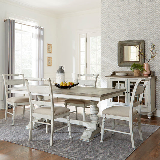 Whitney - 5 Piece Trestle Table Set