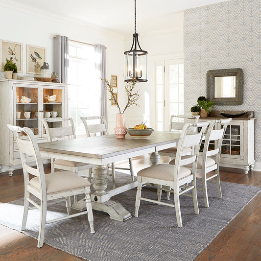 Whitney - 7 Piece Trestle Table Set